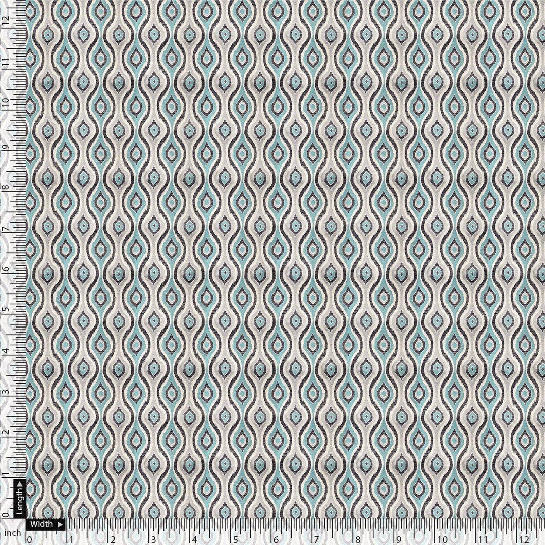 Cultural Seamless Beautiful Ogee Digital Printed Fabric - Pure Chinon - FAB VOGUE Studio®