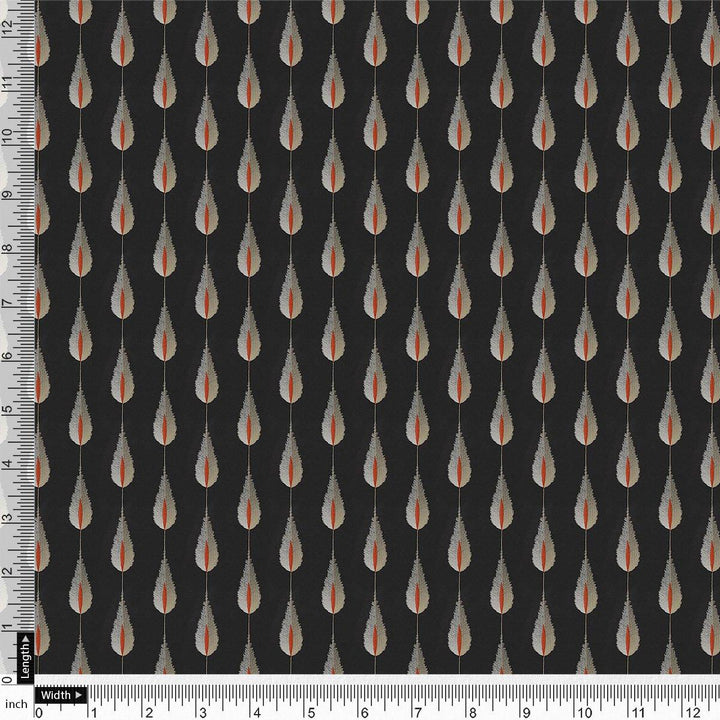 Feather Stripes Digital Printed Fabric - Pure Chinon - FAB VOGUE Studio®