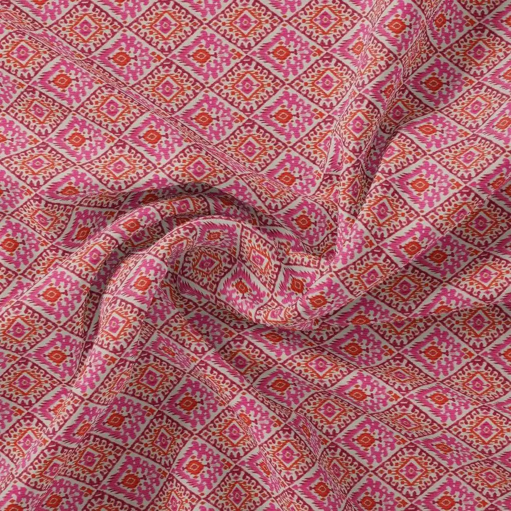 Hand Painted Argyle Pattern Digital Printed Fabric - Pure Chinon – pc 0 ma0708 106 hand painted argyle pattern digital printed fabric pure chinon 1
