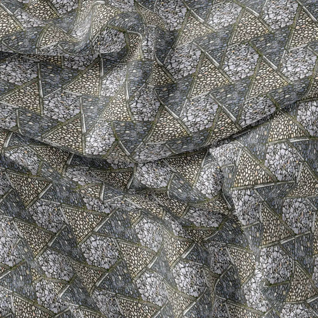 Morden Triangle Stone Art Digital Printed Fabric - Pure Chinon – pc 0 ta0107 106 morden triangle stone art digital printed fabric pure chinon 3
