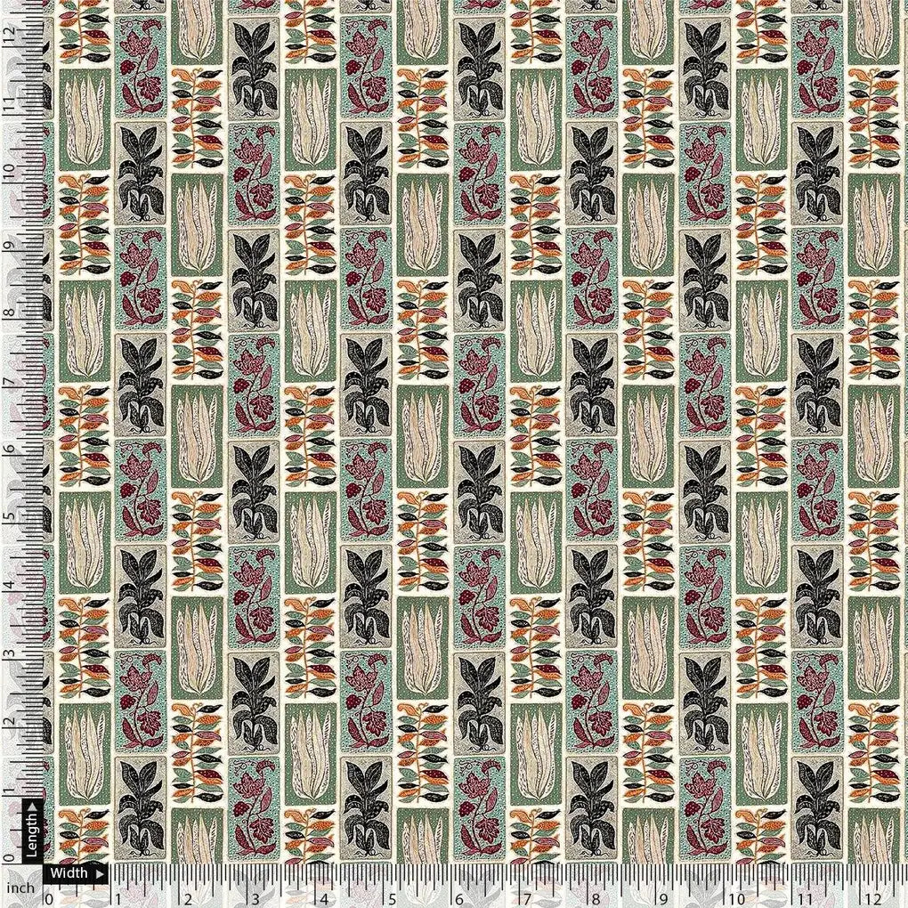 Funky Jungle Flower Vintage Digital Printed Fabric - Pure Chinon – pc 0 ta0137 106 funky jungle flower vintage digital printed fabric pure chinon 4