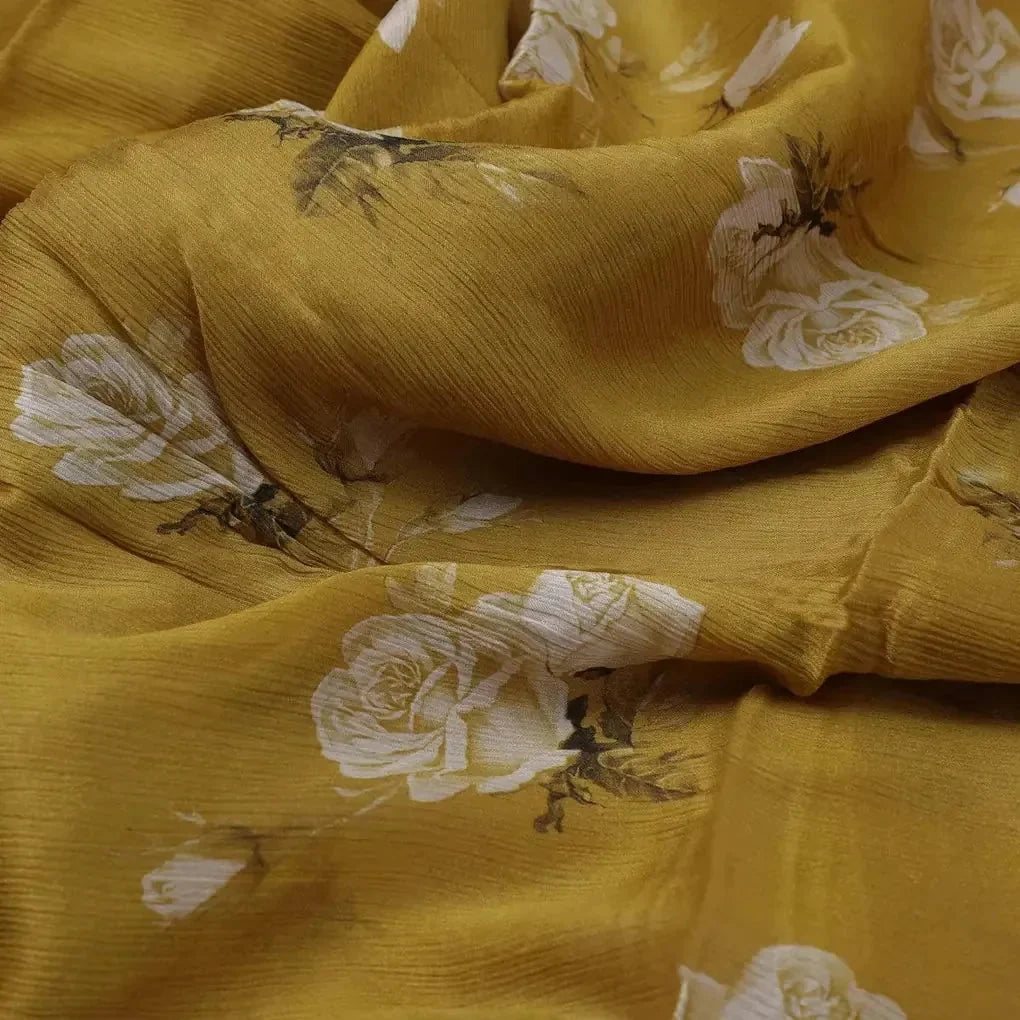 Lemon Yellow Flower Allover Digital Printed Fabric - Pure Chinon – pc 0 ta06831p8 106 lemon yellow flower allover digital printed fabric pure chinon 3