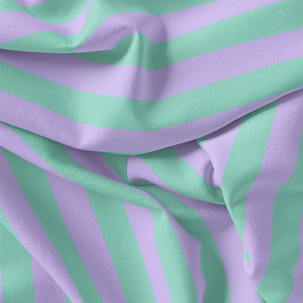 Green And Violet Stripes Digital Printed Fabric  - Pure Chinon – pc 0 ta07538 106 green and violet stripes digital printed fabric pure chinon 1