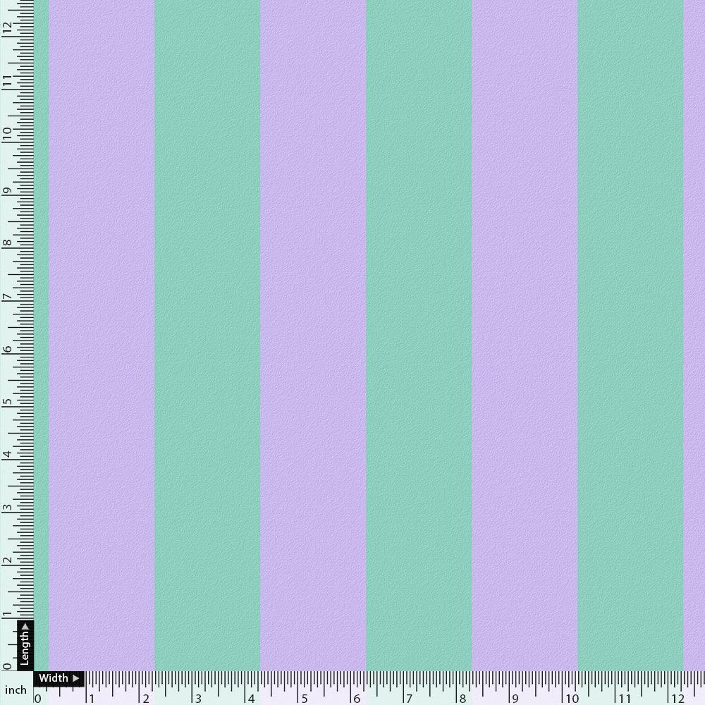 Green And Violet Stripes Digital Printed Fabric - Pure Chinon - FAB VOGUE Studio®