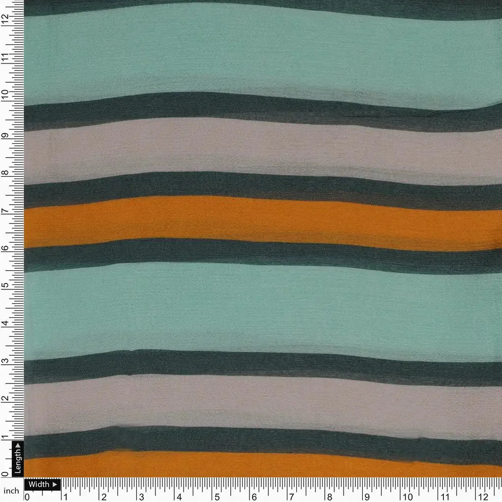 Green And Yellow Stripes Combo Digital Printed Fabric  - Pure Chinon – pc 0 ta07542 106 green and yellow stripes combo digital printed fabric pure chinon 4