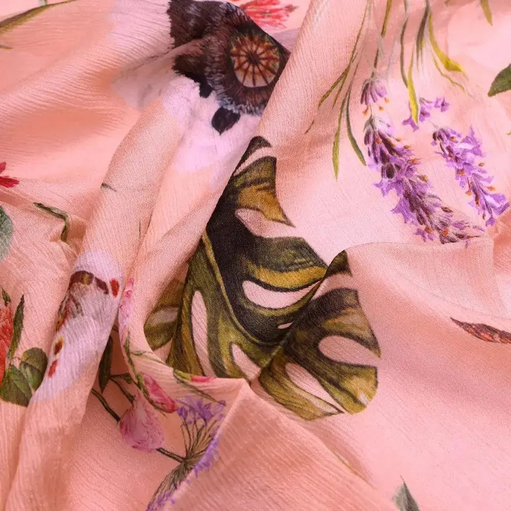 Tropical Flowers Digital Printed Fabric – pc 0 ta0813 106 tropical flowers digital printed fabric 3