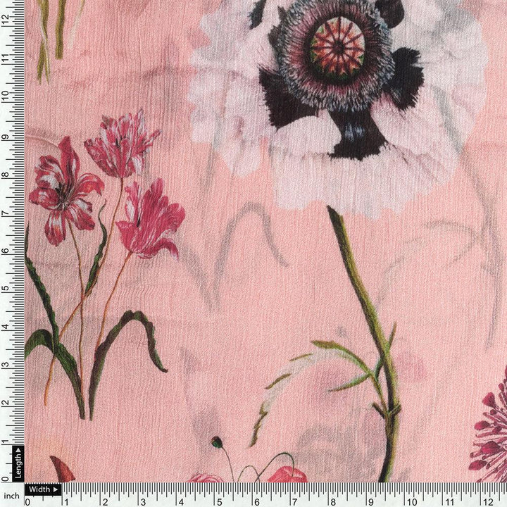 Tropical Flowers Digital Printed Fabric - FAB VOGUE Studio®