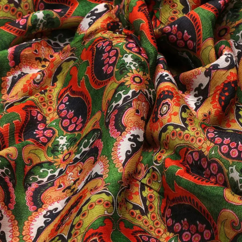 Green Aboriginal Damask Digital Printed Fabric – pc 0 ta0837 106 green aboriginal damask digital printed fabric 3