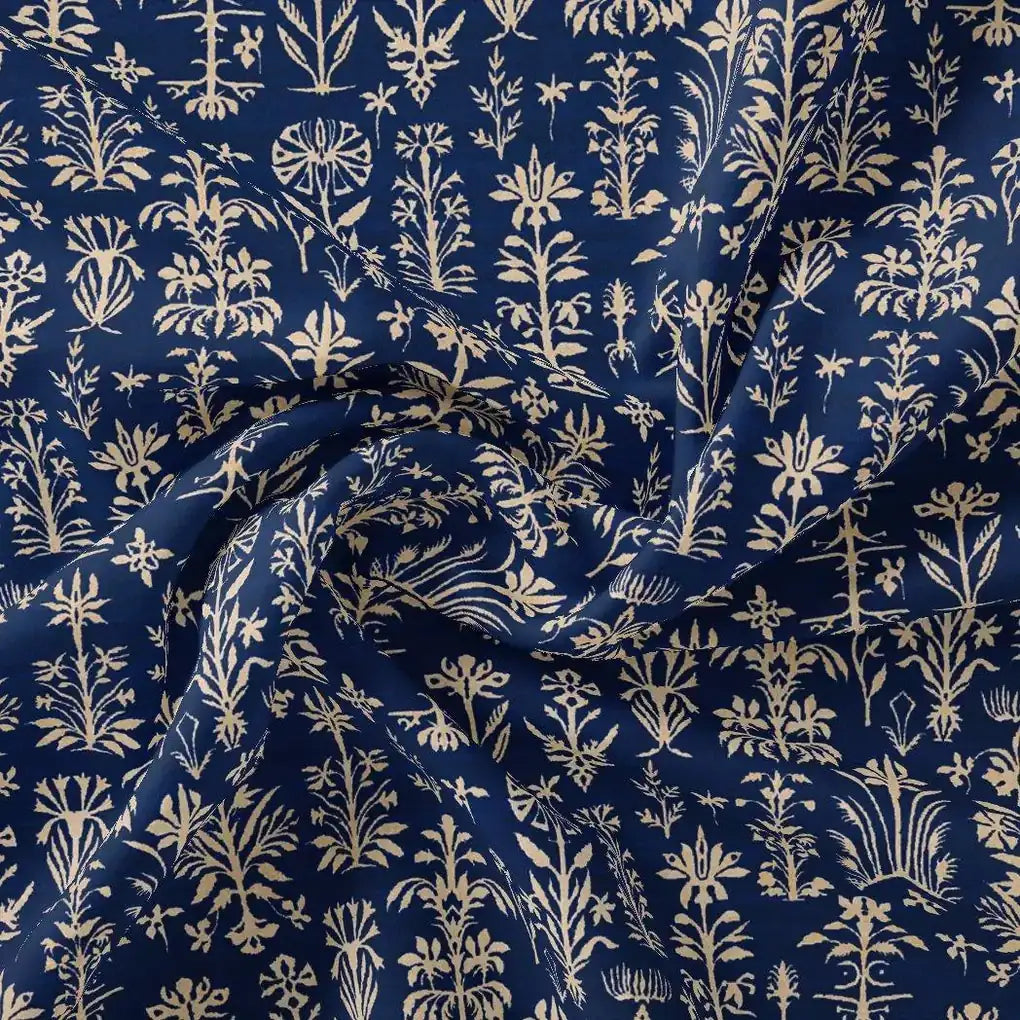 Decorative Floral Vintage Art Digital Printed Fabric - Pure Chinon – pc 0 ta08751 106 decorative floral vintage art digital printed fabric pure chinon 1