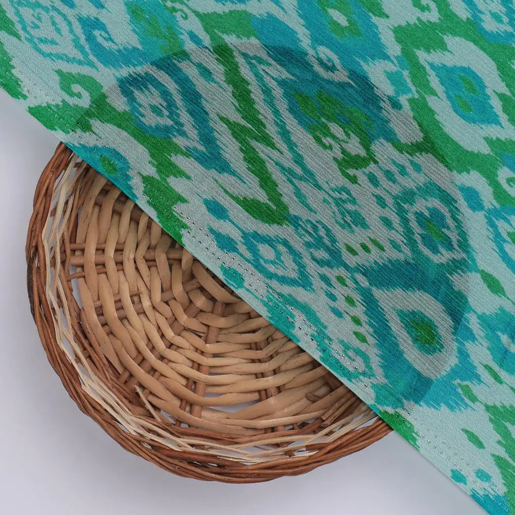 Morden Ikat Blurry Skyblue Digital Printed Fabric - Pure Chinon – pc 0 ta08829 106 morden ikat blurry skyblue digital printed fabric pure chinon 2