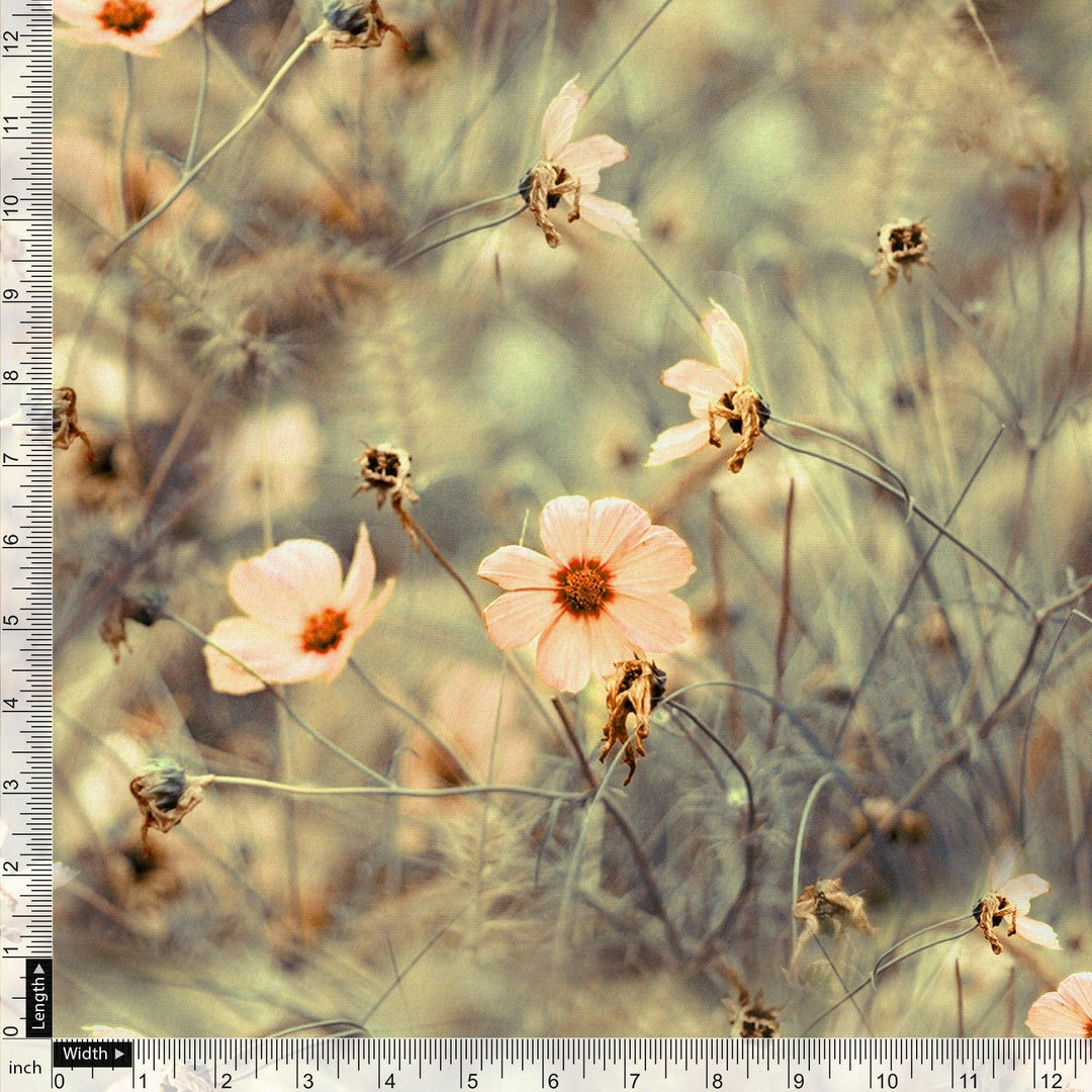 Beautiful Floral Garden Digital Printed Fabric - FAB VOGUE Studio®