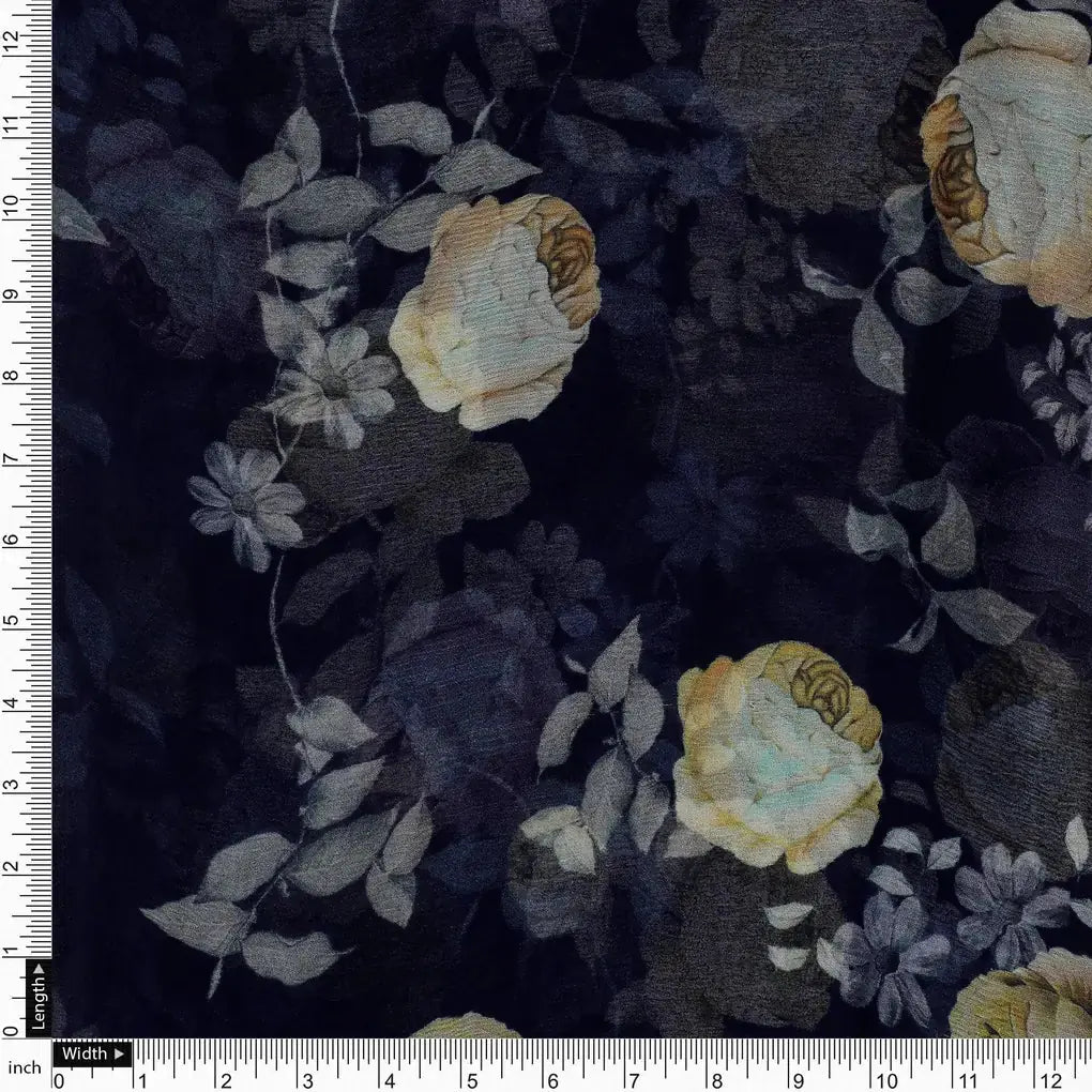 Elegant Floral Over Blue Base Digital Printed Fabric – pch 0 0ta06659p3 96 elegant floral over blue base digital printed fabric 4