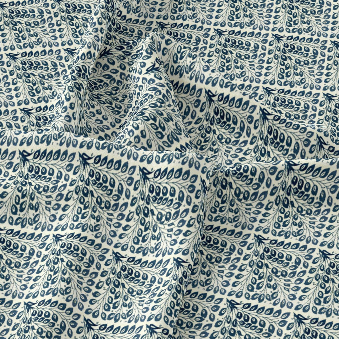 Morpich Block Digital Printed Fabric - Pure Chiffon - FAB VOGUE Studio®