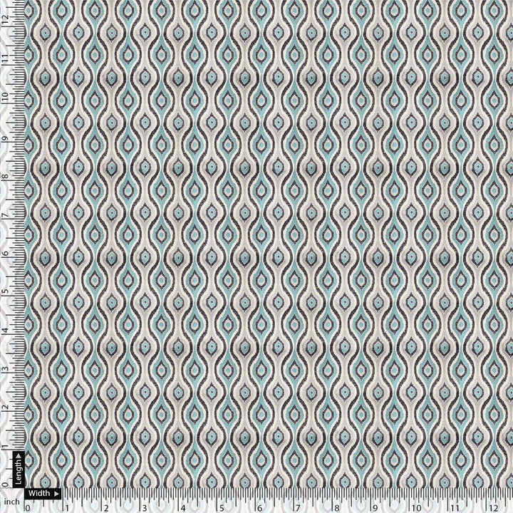 Cultural Seamless Beautiful Ogee Digital Printed Fabric - Pure Chiffon - FAB VOGUE Studio®