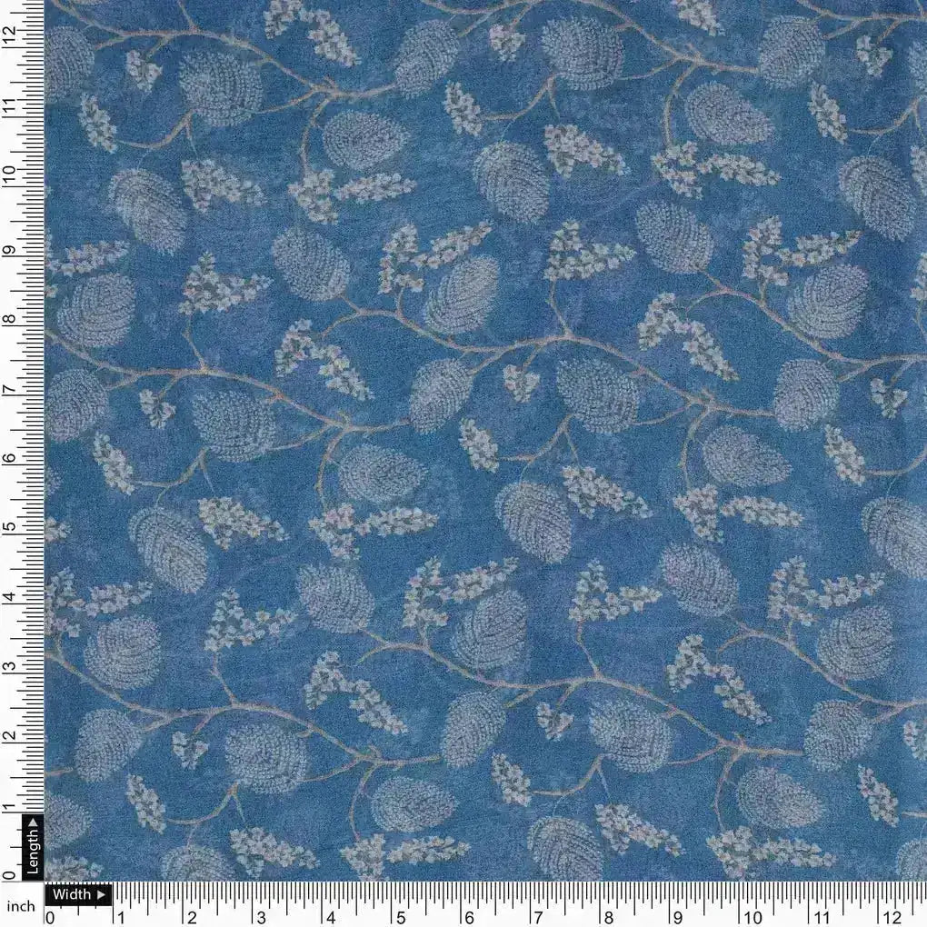 White Jasud Flower With Stalk Digital Printed Fabric - Pure Chiffon – pch 0 ma02863p3 96 white jasud flower with stalk digital printed fabric pure chiffon 4