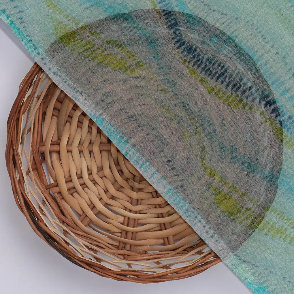 Green and Blue Leheriya Digital Printed Fabric – pch 0 ma09459 96 green and blue leheriya digital printed fabric 2