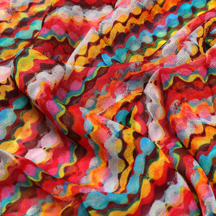 Weavy Stripes Digital Printed Fabric - FAB VOGUE Studio®