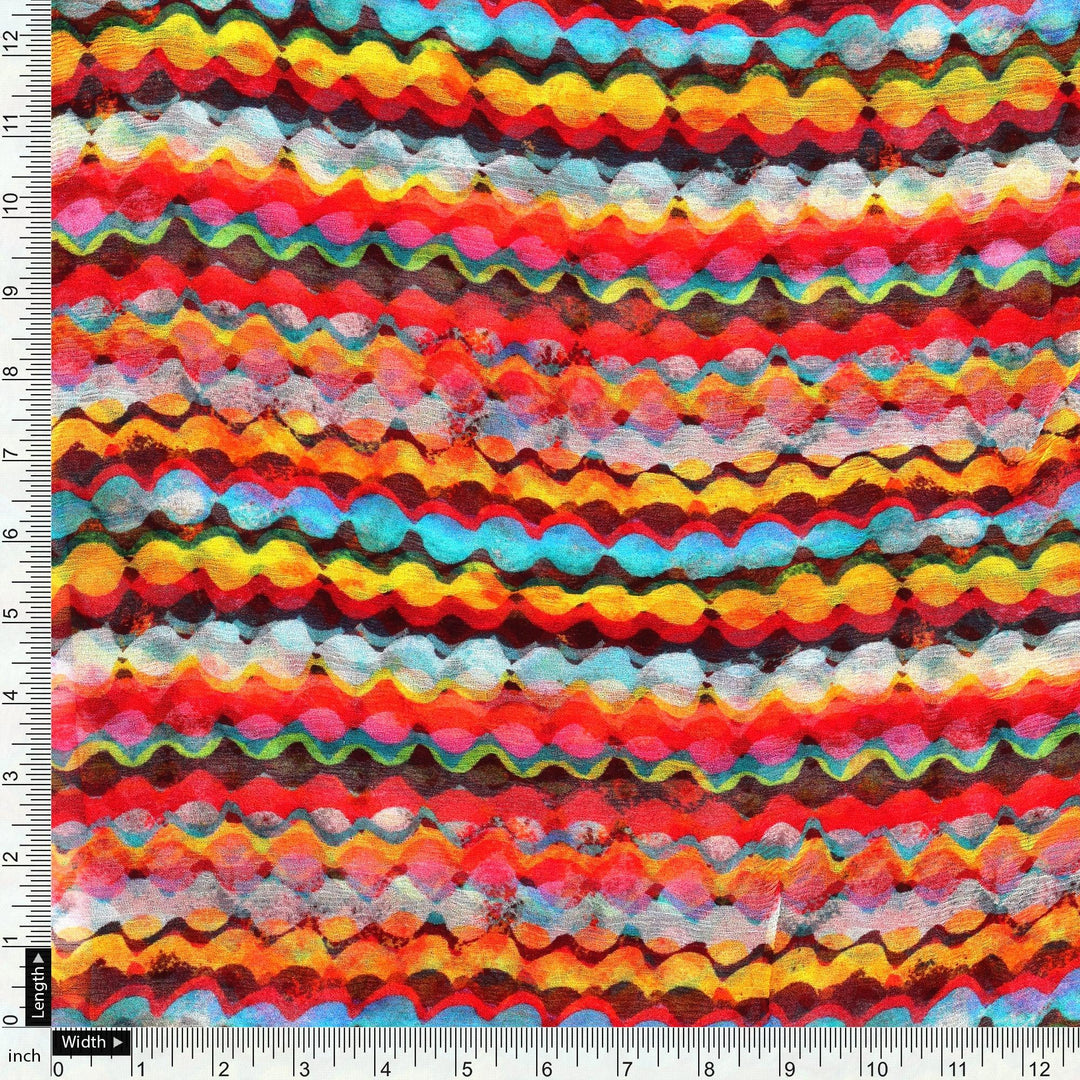 Weavy Stripes Digital Printed Fabric - FAB VOGUE Studio®