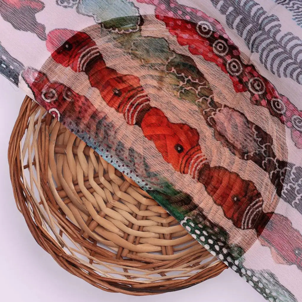 Colourful Round Stripes Digital Printed Fabric - Pure Chiffon – pch 0 ta01038 96 colourful round stripes digital printed fabric pure chiffon 2