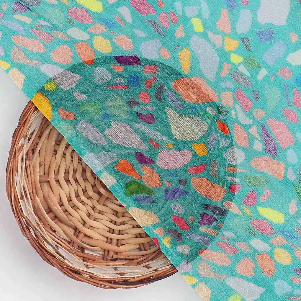 Medium Turquoise Abstract Printed Pure Chiffon Fabric – pch 0 ta010882 96 medium turquoise abstract printed pure chiffon fabric 2