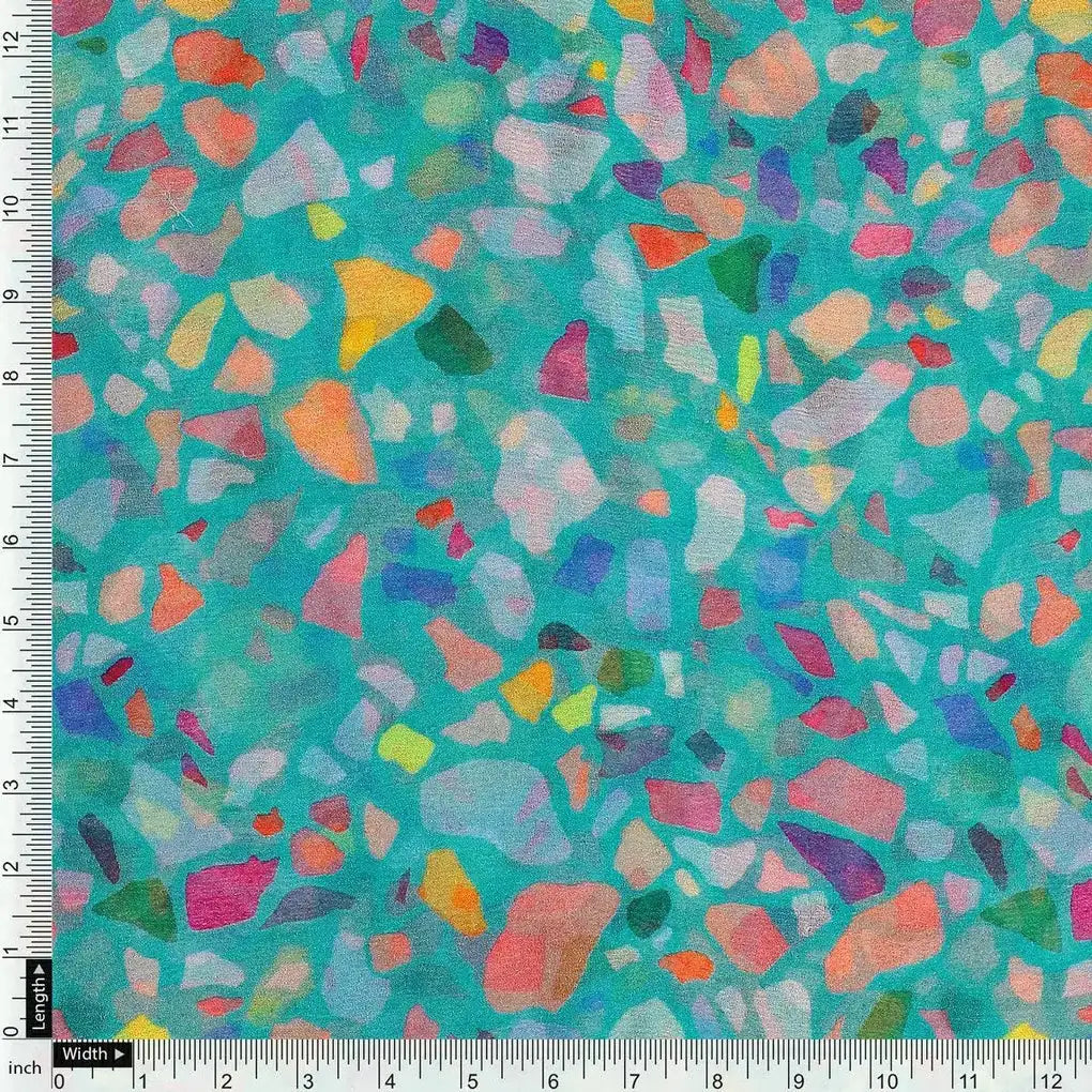 Medium Turquoise Abstract Printed Pure Chiffon Fabric – pch 0 ta010882 96 medium turquoise abstract printed pure chiffon fabric 4