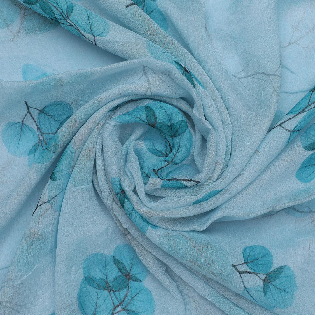 Rama Color Leaves Digital Printed Fabric - FAB VOGUE Studio®