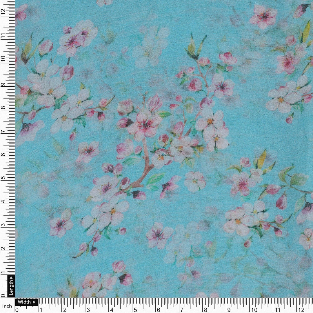 Beautiful Rama Floral Vine Digital Printed Fabric - FAB VOGUE Studio®