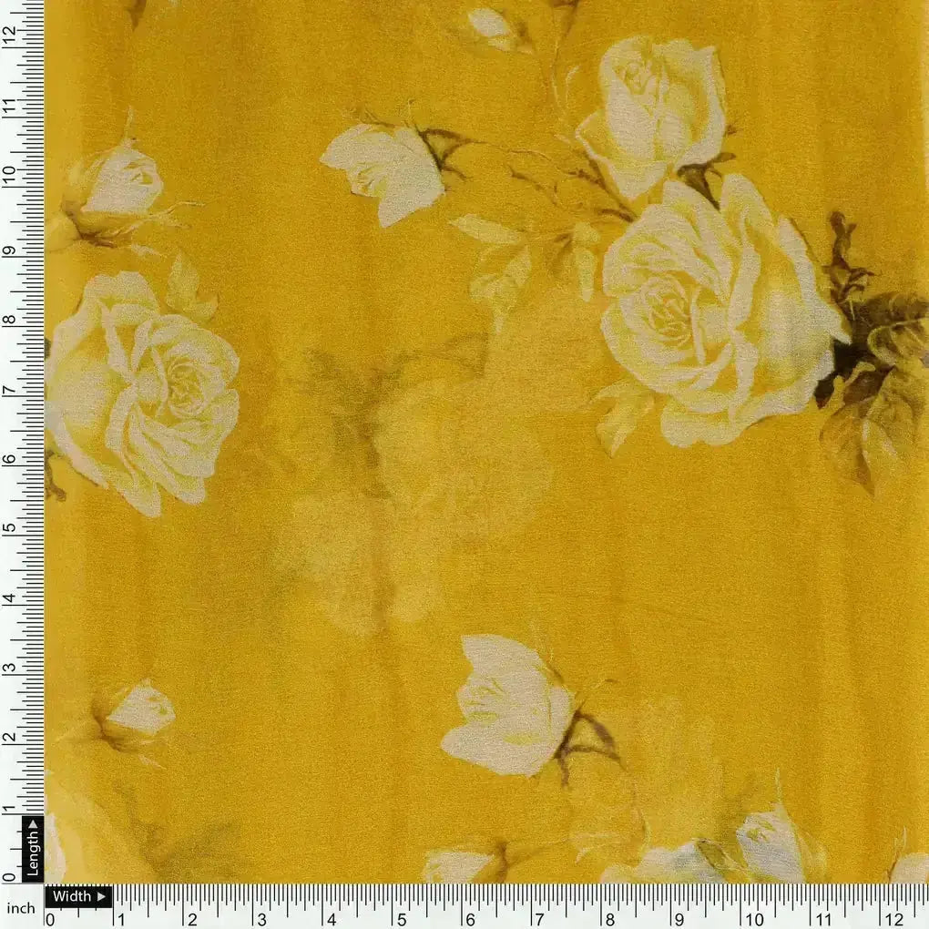 Lemon Yellow Flower Allover Digital Printed Fabric - Pure Chiffon – pch 0 ta06831p8 96 lemon yellow flower allover digital printed fabric pure chiffon 4