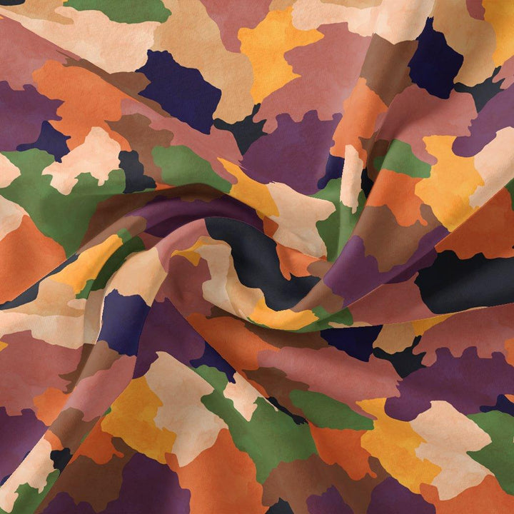 Abstract Colourful Paint Art Digital Printed Fabric - Pure Chiffon - FAB VOGUE Studio®