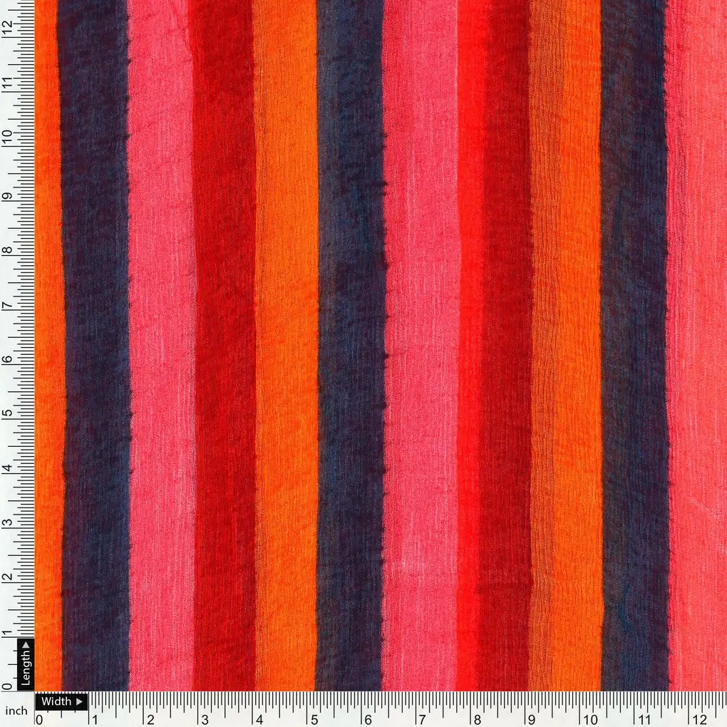 Rainbow Colourful Breton Stripes Digital Printed Fabric - Pure Chiffon – pch 0 ta08573 96 rainbow colourful breton stripes digital printed fabric pure chiffon 4