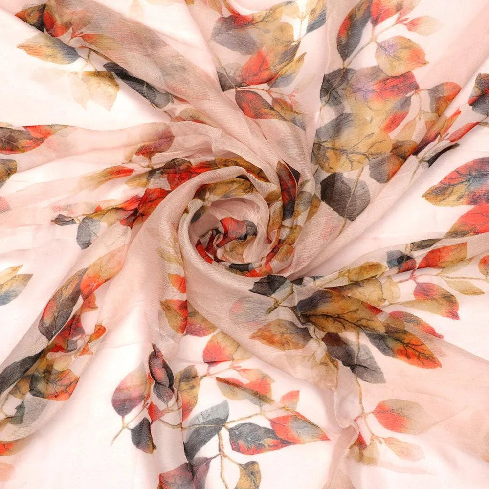 Lovely Small Goat Willow Leafs Digital Printed Fabric - Pure Chiffon – pch 0 ta08589p5 96 lovely small goat willow leafs digital printed fabric pure chiffon 1