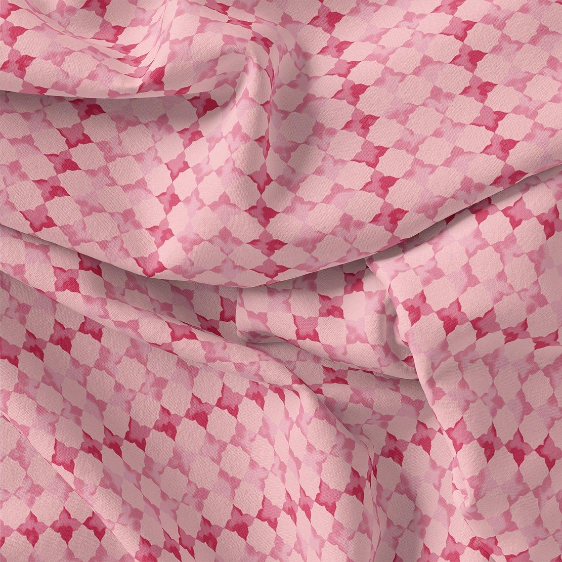 Lattice Star Patterns Digital Printed Fabric - Pure Chiffon - FAB VOGUE Studio®