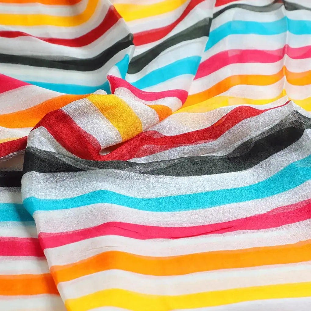 Morden Rainbow Strips Printed Fabric - Pure Chiffon – pch 0 ta08736 96 morden rainbow strips printed fabric pure chiffon 3