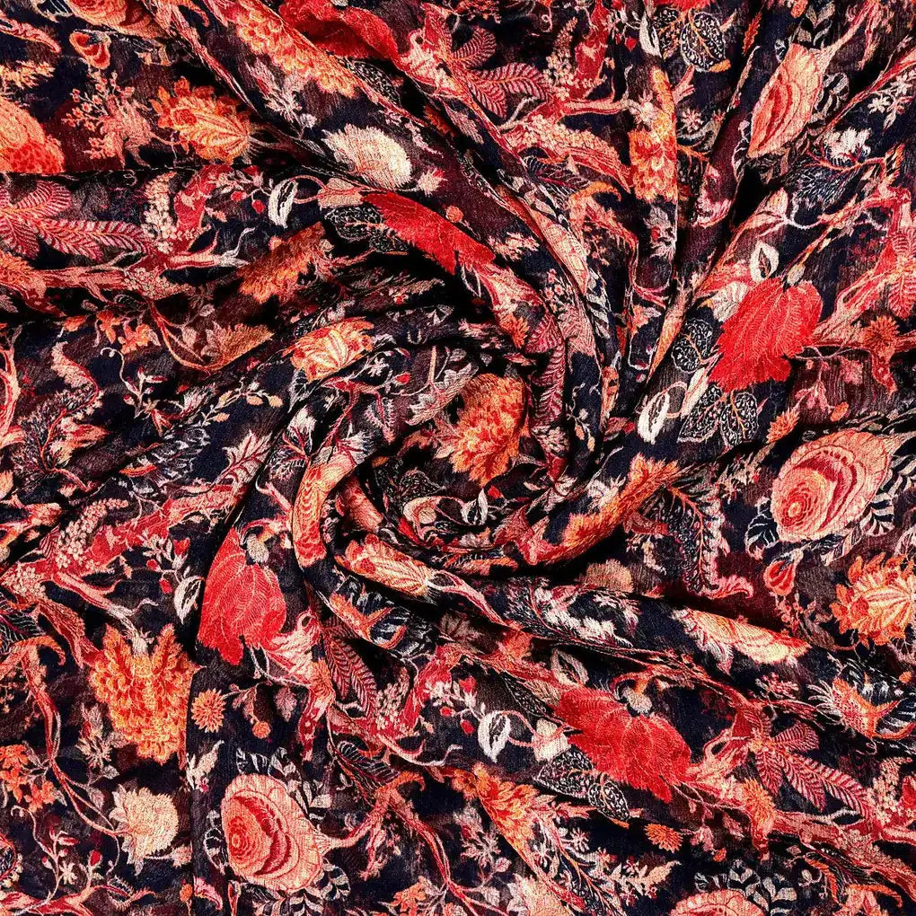 Japanese Chinoiserie Natural Digital Printed Fabric - Pure Chiffon – pch 0 ta08826 96 japanese chinoiserie natural digital printed fabric pure chiffon 1