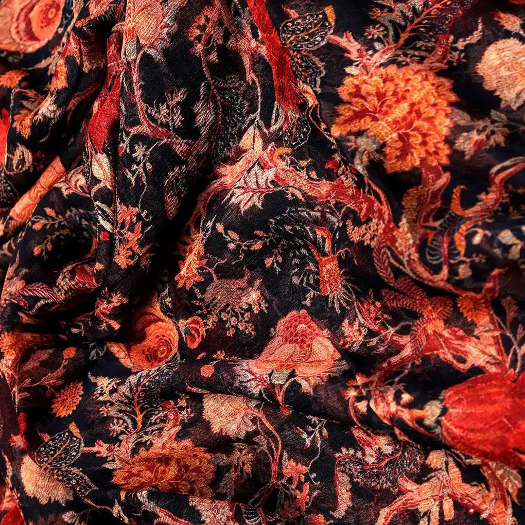 Japanese Chinoiserie Natural Digital Printed Fabric - Pure Chiffon – pch 0 ta08826 96 japanese chinoiserie natural digital printed fabric pure chiffon 3