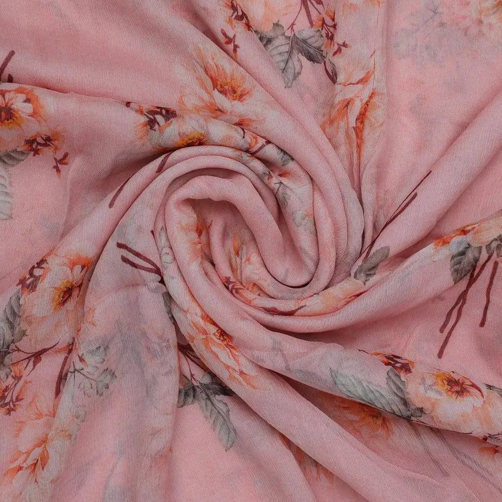 Camellia With Watusi Colour Digital Printed Fabric - Pure Chiffon – pch 0 ta08827 96 camellia with watusi colour digital printed fabric pure chiffon 1