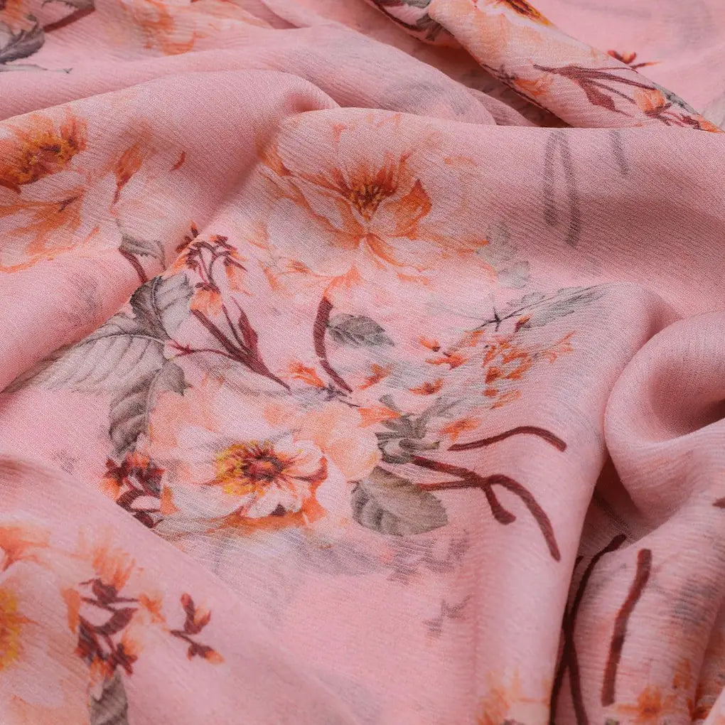 Camellia With Watusi Colour Digital Printed Fabric - Pure Chiffon – pch 0 ta08827 96 camellia with watusi colour digital printed fabric pure chiffon 3