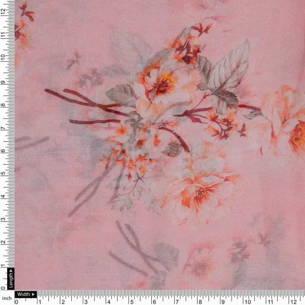 Camellia With Watusi Colour Digital Printed Fabric - Pure Chiffon – pch 0 ta08827 96 camellia with watusi colour digital printed fabric pure chiffon 4