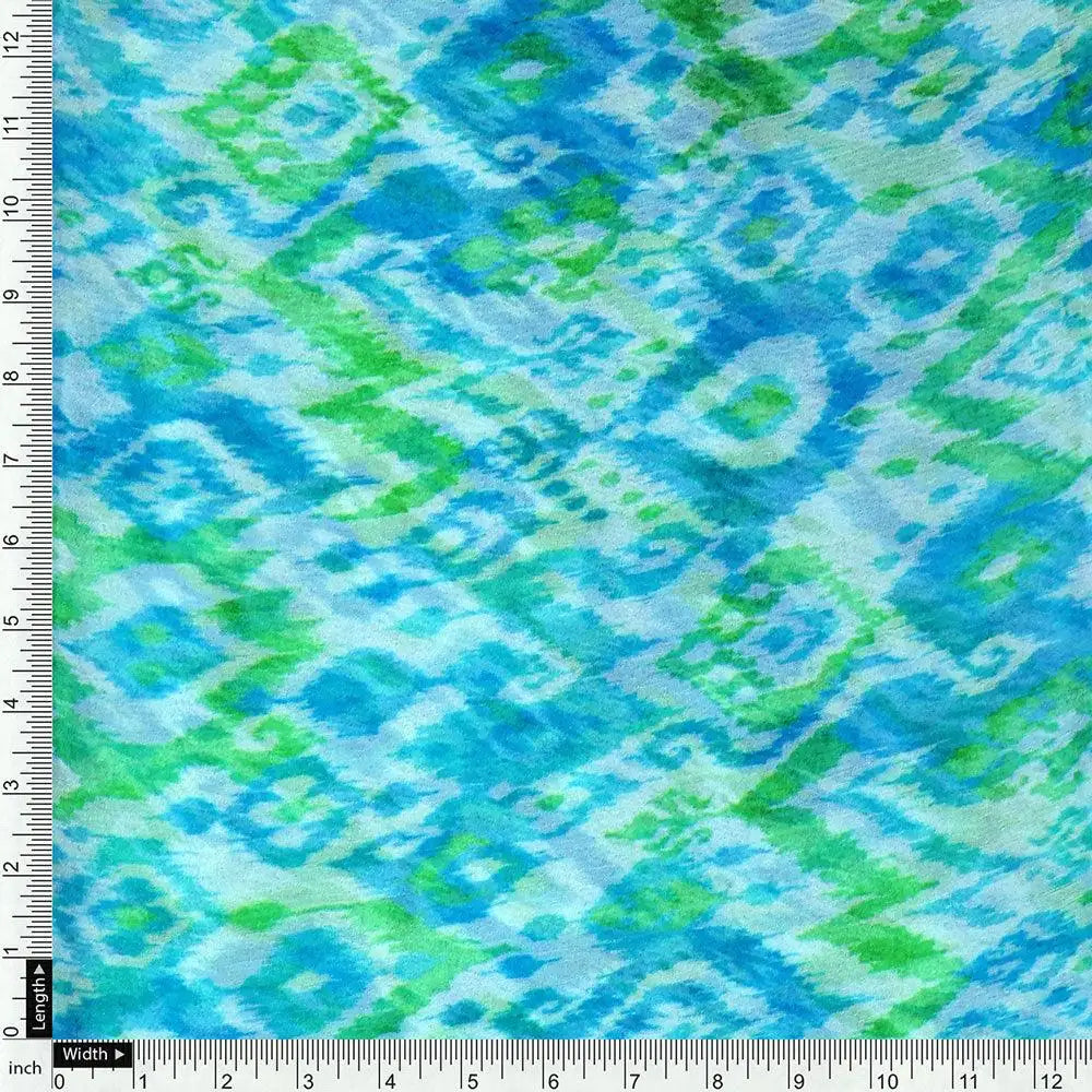 Morden Ikat Blurry Skyblue Digital Printed Fabric - Pure Chiffon – pch 0 ta08829 96 morden ikat blurry skyblue digital printed fabric pure chiffon 4