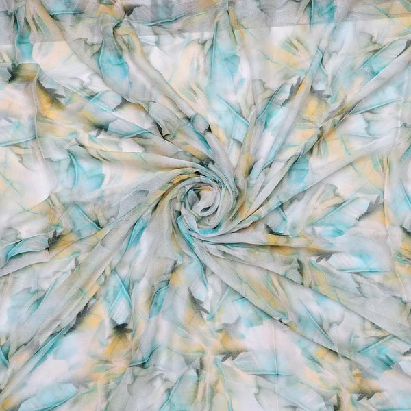 White Leaves Printed Pure Chiffon Fabric – pch 0 ta08845 96 white leaves printed pure chiffon fabric 1