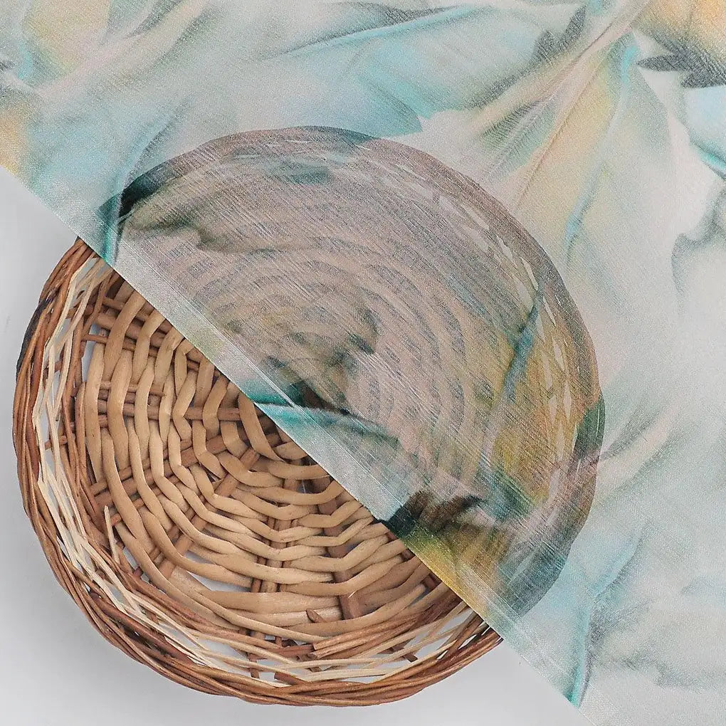 White Leaves Printed Pure Chiffon Fabric – pch 0 ta08845 96 white leaves printed pure chiffon fabric 2