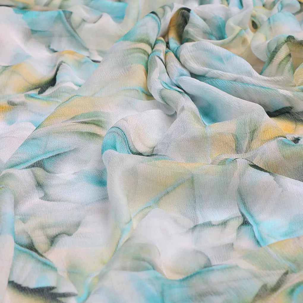 White Leaves Printed Pure Chiffon Fabric – pch 0 ta08845 96 white leaves printed pure chiffon fabric 3