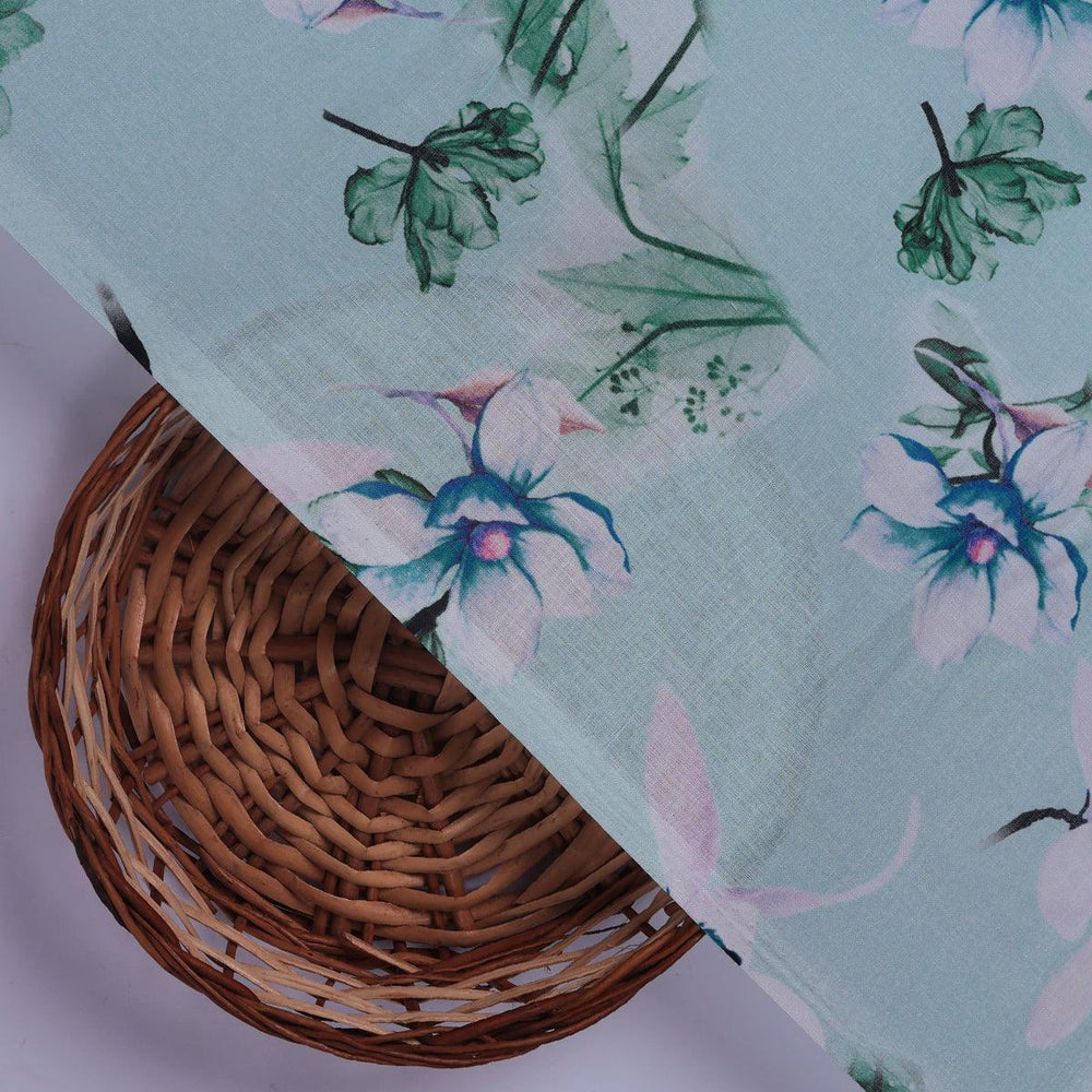 Rama Floral Digital Printed Fabric - FAB VOGUE Studio®