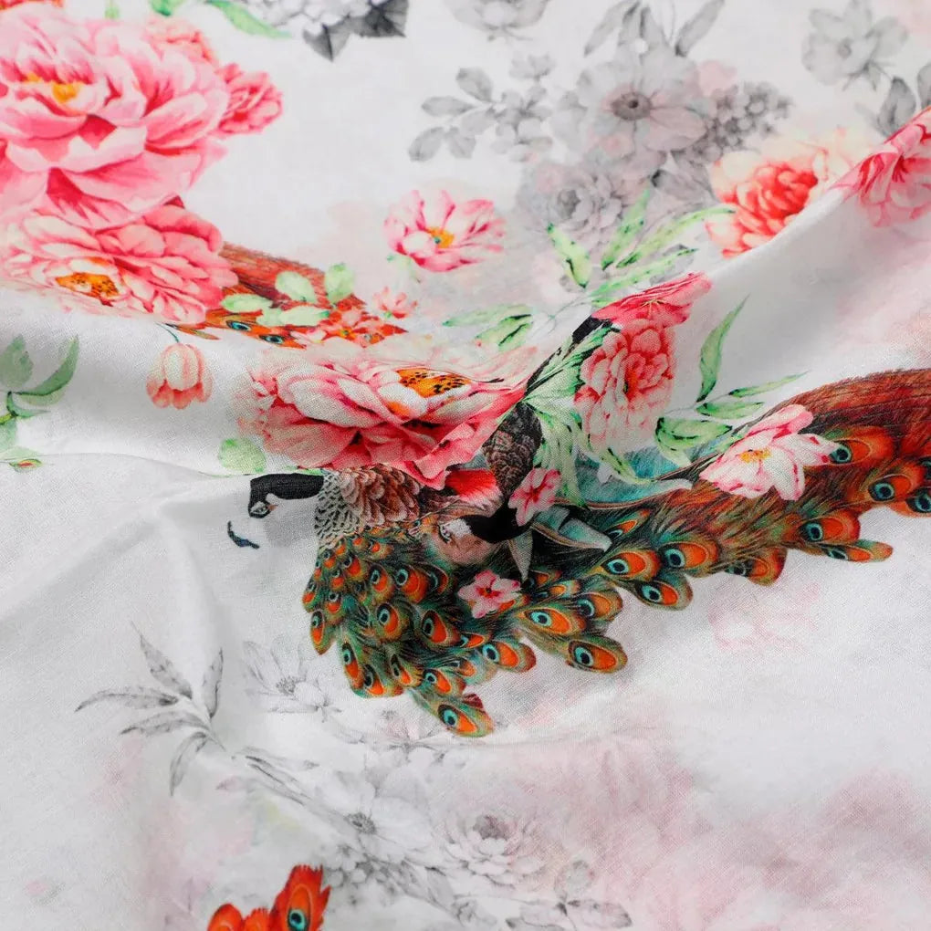 Peacock & Floral Digital Printed Fabric – pco 0 0ta06406 108 peacock and floral digital printed fabric 3