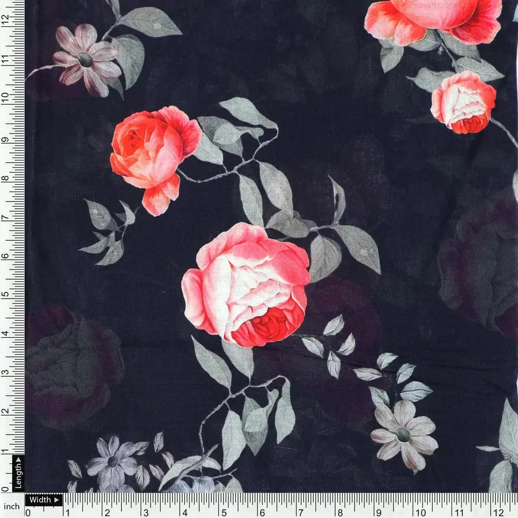 Elegant Floral Over Black Base Digital Printed Fabric – pco 0 0ta06659p1 108 elegant floral over black base digital printed fabric 4