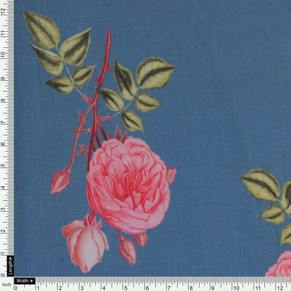 Red Rose Laying Over Blue Base Digital Printed Fabric – pco 0 0ta07107p3 108 red rose laying over blue base digital printed fabric 4