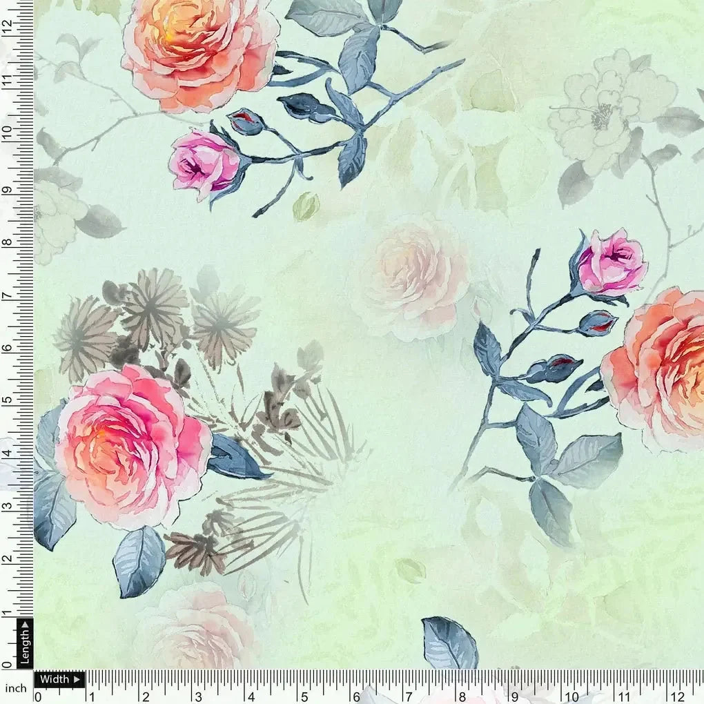 Roses Floating on Pista Base Digital Printed Fabric – pco 0 0ta07124c 108 roses floating on pista base digital printed fabric 4