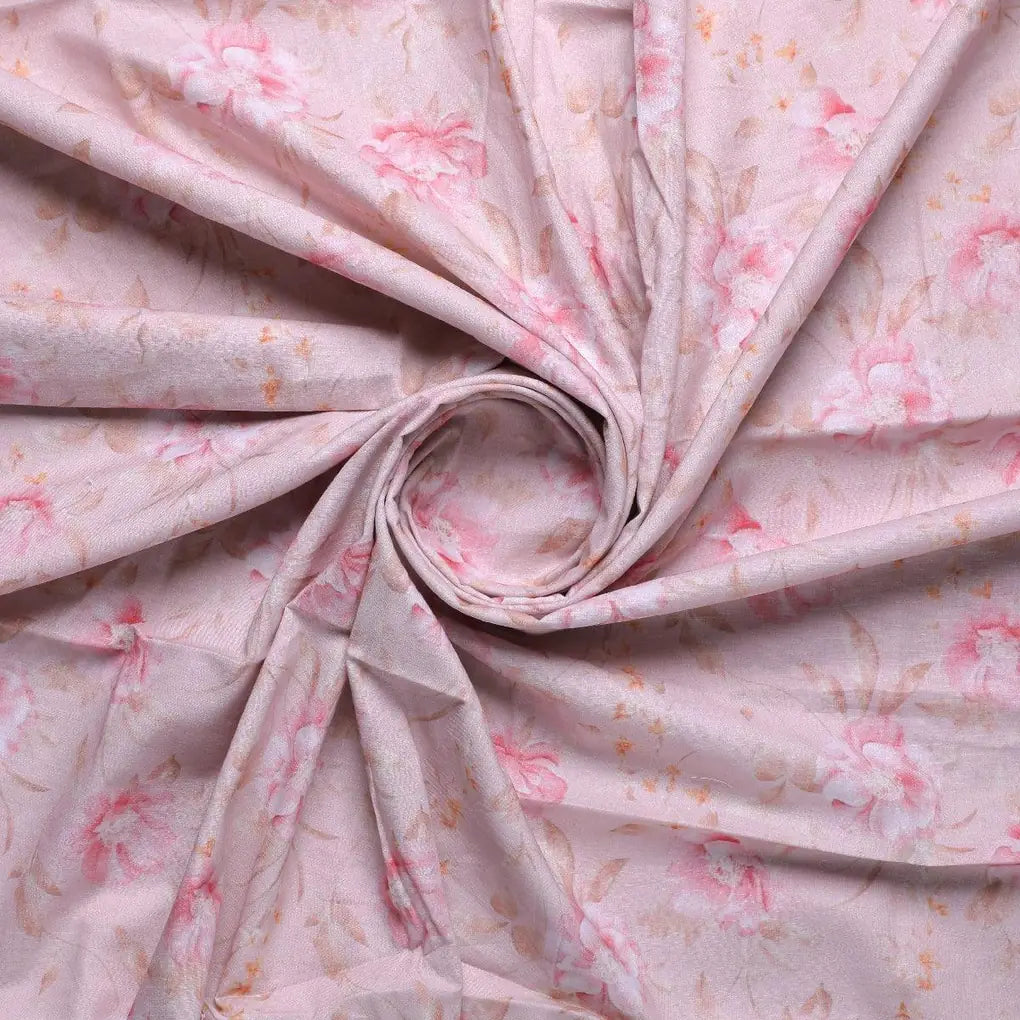 Pure Cotton Digital Printed Fabrics in Light Pink and Floral Leaves Pattern – pco 0 fvs2022581 108 pure cotton digital printed fabrics in light pink and floral leaves pattern 1