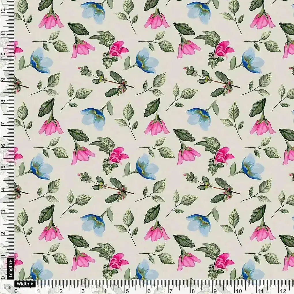 Flower With Olive Leaf Digital Printed Fabric - Pure Cotton – pco 0 ma0109 108 flower with olive leaf digital printed fabric pure cotton 4