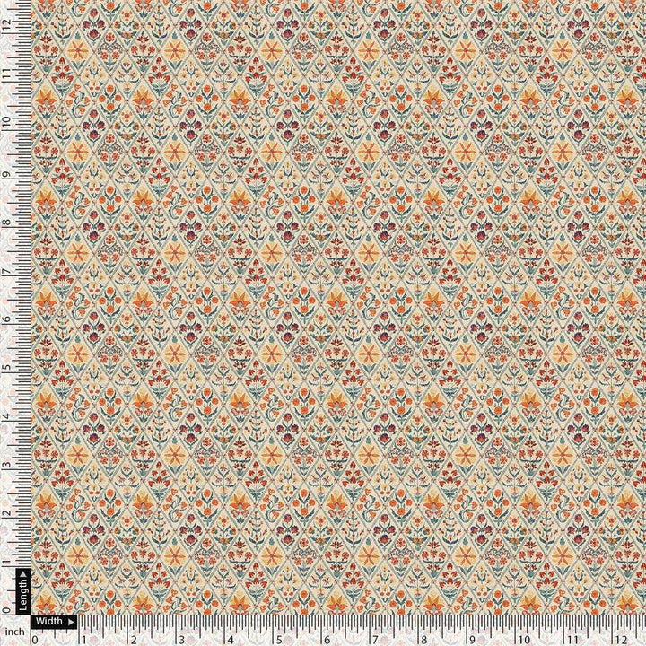 Multi Colour Of Flower Harlequin Digital Printed Fabric - Cotton - FAB VOGUE Studio®